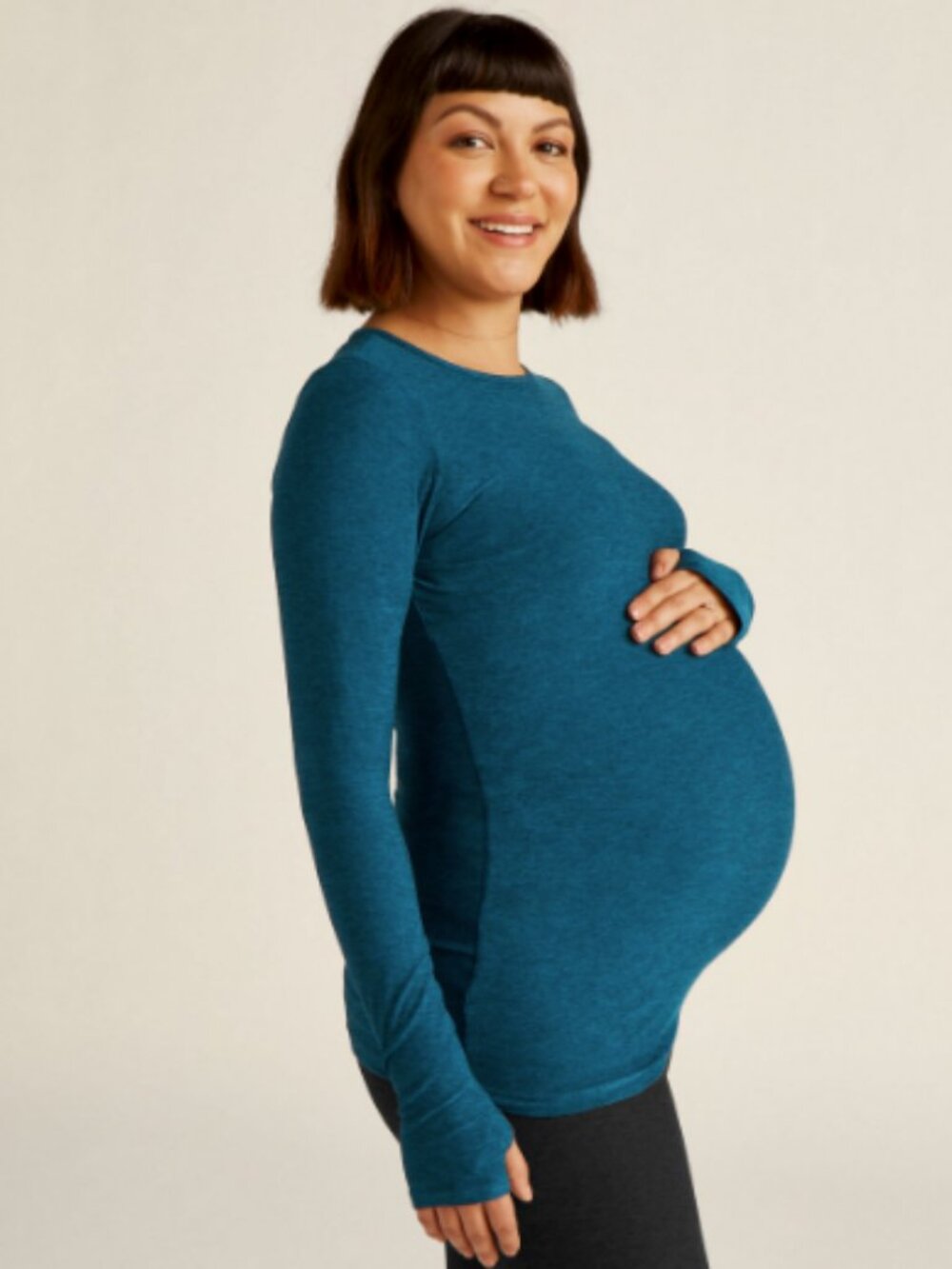 Beyond the Bump Featherweight Count On Me Maternity Crew Pullover XL